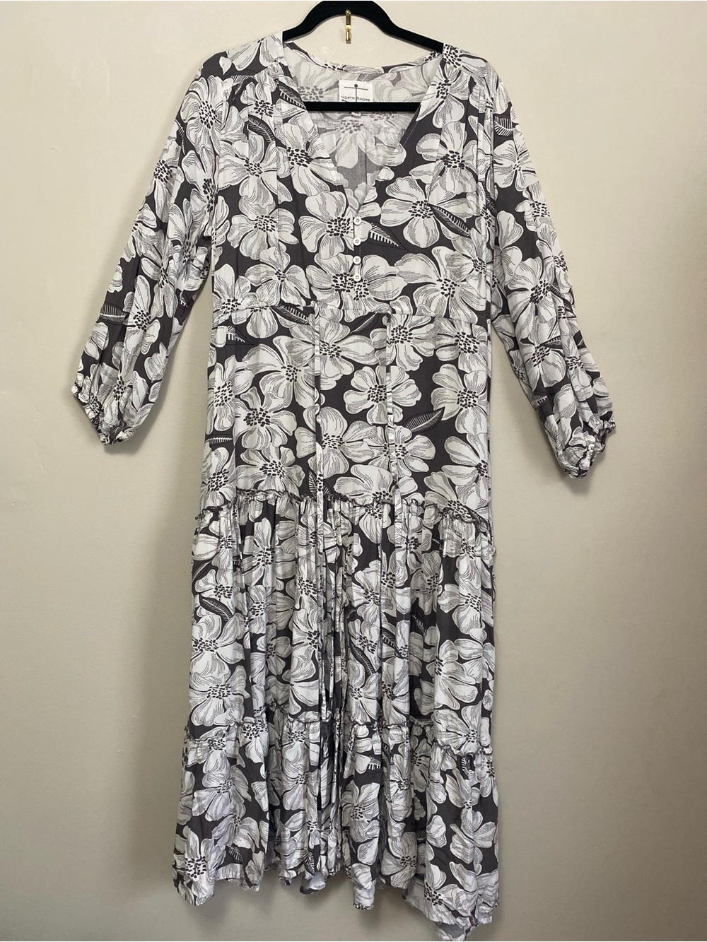North Shore Maxi Dress M/L Beach Boho Cottage Coquette Romantic Resort Prairie